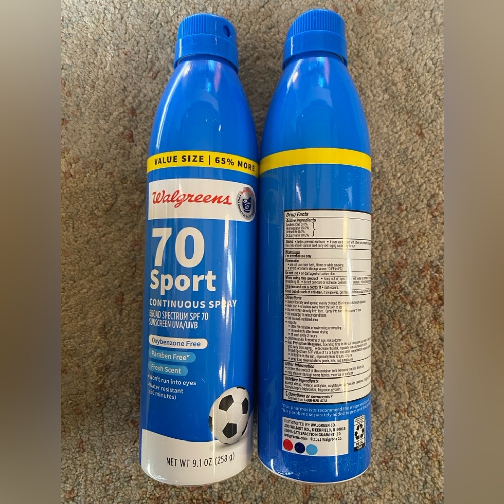Walgreens 70 Sport Continuous Spray Sunscreen